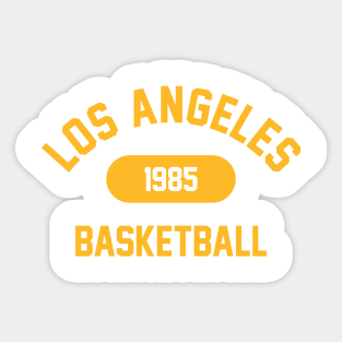 Retro 1985 Los Angeles Basketball Varsity Logo (Gold) Sticker